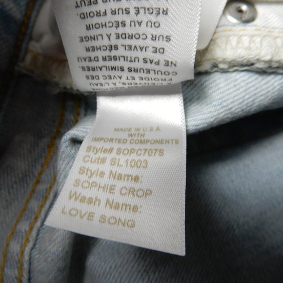 SLVRLAKE Sophie Crop JEANS Size 26 Straight Leg Light Blue Love Song NEW $319 - Picture 11 of 11